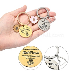 Alloy Enamel & 304 Stainless Steel Keychain&nbsp;KEYC-YW00094-01