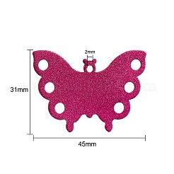 20個10色アルミブランクシャンデリア部品リンク  蝶の形  ミックスカラー  31x45x1mm  穴：2mm  2個/カラー&nbsp;ALUM-SZ0001-04