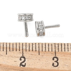 Brass Micro Pave Cubic Zirconia Peg Bails&nbsp;KK-U056-54P
