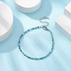 天然アパタイト ラウンド ビーズ ブレスレット  7-1/4インチ（18.5cm）&nbsp;BJEW-JB09390-01