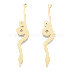ステンレスペンダント201個  スネークチャーム  18KGP本金メッキ  45x9x1mm  穴：1.6mm&nbsp;STAS-N090-LA941-2