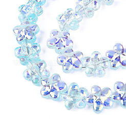 Transparency Electroplate Glass Beads Strands&nbsp;GLAA-T023-38A-06