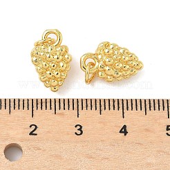 真鍮製チャーム  ラックめっき  長持ちメッキ  カドミウムフリー＆鉛フリー  ゴールドカラー  丸カン付き  苺  14x9x7mm  穴：3.5mm&nbsp;KK-I355-03G-04
