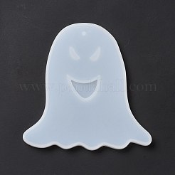 DIYペンダントシリコン像型  レジン型  UVレジン  エポキシ樹脂工芸品作り  ハロウィンモチーフ  ゴースト  ホワイト  99x98x7mm  穴：2.8mm&nbsp;DIY-E049-10
