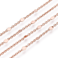 Brass Flat Round Link Chains&nbsp;CHC-TAC0009-03RG