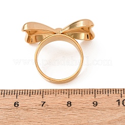 304ステンレススチール指輪  蝶結び  ゴールドカラー  usサイズ7 1/4(17.5mm)&nbsp;SA-CBA751F-01G