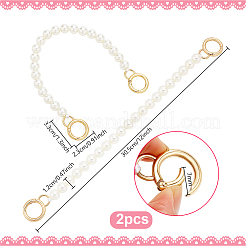 2Pcs Acrylic Imitation Pearl Round Beaded Bag Handles&nbsp;HJEW-PH02590