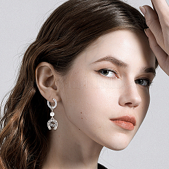 24Pcs 303 Stainless Steel Textured Hoop Earrings for Women&nbsp;EJEW-SC0001-78