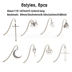 1 Set Gothic Style Alloy Hook Bookmarks&nbsp;AJEW-FH0003-75