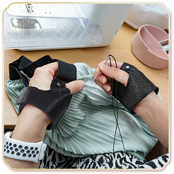 2Pcs 2 Styles Cowhide Adjustable Sewing Palm Rest&nbsp;DIY-NB0016-52
