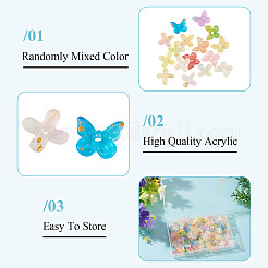 200Pcs 2 Styles Transparent Acrylic Bead Cap&nbsp;MACR-TA0002-92