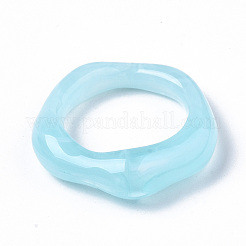 Transparent Resin Finger Rings&nbsp;RJEW-T013-001-F04