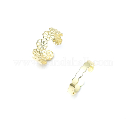 2Pcs Adjustable Retro Iron Flower Cuff Toe Ring Sets&nbsp;II7704