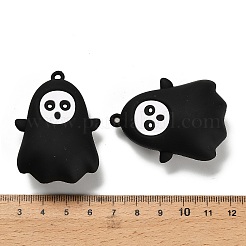 ハロウィン PVC プラスチックペンダント  ゴースト  49x36x20mm  穴：3mm&nbsp;FIND-I069-01E