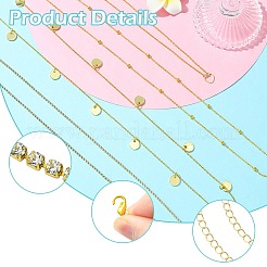 Brass Layered Chain Waist Belts&nbsp;NJEW-CJ00002