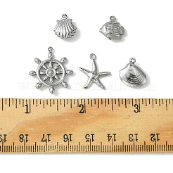 60Pcs 5 Styles Stainless Steel Charms&nbsp;STAS-FS0001-46