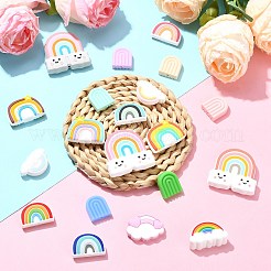 20Pcs 20 Styles Rainbow Food Grade Eco-Friendly Silicone Focal Beads&nbsp;SIL-CJ0001-78