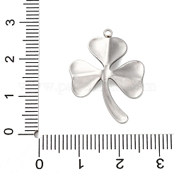 304ステンレスペンダント  ステンレス鋼色  クローバー  25x19x3mm  穴：1.4mm&nbsp;STAS-U027-05P-01