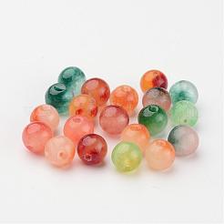 Two Tone Natural White Jade Beads&nbsp;X-G-R165-8mm-M1