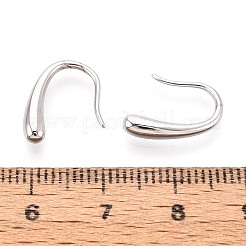 スターリングシルバーのティアドロップ型ダングルイヤリング925個  プラチナ  14.5~15x3mm&nbsp;STER-N016-129P