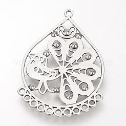 Tibetan Style Alloy Connector Rhinestone Settings&nbsp;TIBE-Q075-10AS-LF