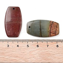 天然多色碧玉/ピカソストーン/ピカソ碧玉ペンダント  ドラム  33x18x4~5mm  穴：1~1.5mm&nbsp;G-S366-003