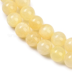 Natural Golden Silk Jade Beads Strands&nbsp;G-Z112-A01-10mm