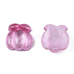 Autumn Theme Spray Painted Transparent Resin Cabochons&nbsp;CRES-S302-65-A03