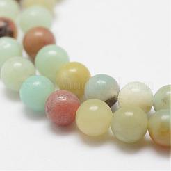 Natural Flower Amazonite Beads Strands&nbsp;G-F415-6mm