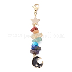 Moon Alloy Enamel Pendant Decorations&nbsp;HJEW-JM01276