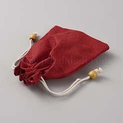 Flower Printed Cloth Drawstring Bags&nbsp;ABAG-WH0048-89C-05