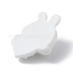 ハロウィンのテーマ不透明樹脂カボション  ホワイト  兎  33x32x10mm&nbsp;RESI-E035-02A