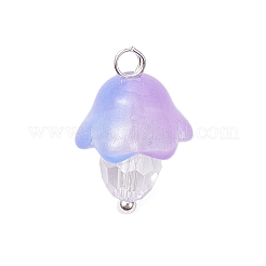 Mushroom Transparent Glass Pendants&nbsp;PALLOY-JF03654-02