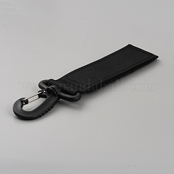 プラスチッククラスプ付きナイロンストラップカヤックパドルホルダー  ボートパドルキーパークリップ  ブラック  183mm&nbsp;FIND-WH0046-282