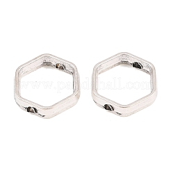 チベットスタイル合金ビーズフレーム  六角  アンティークシルバー  12x13x3mm  穴：1.6mm  インナーサイズ：10.5x9.5mm&nbsp;FIND-E054-11AS
