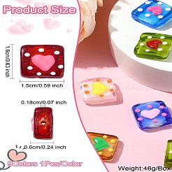 9Pcs 9 Colors Handmade Lampwork Beads&nbsp;LAMP-CJ0002-05