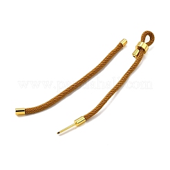 編組ナイロンコードブレスレット作り  真鍮パーツ  18KGP本金メッキ  ダークチソウ  9-1/2インチ（24cm）  リンク：24x4mm&nbsp;MAK-A017-D03-36G