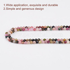 2 Strands Natural Multicolor Tourmaline Beads Strands&nbsp;G-GO0001-58