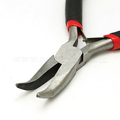 炭素鋼製ニッパー/ヤットコ  曲がった鼻プライヤー  艶出し  ブラック  125mm  1plier /箱&nbsp;P021Y-01