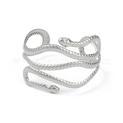 Snake Alloy Cuff Torque Bangles for Women&nbsp;BJEW-K260-01P