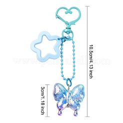 Acrylic Butterfly Pendant Decoration&nbsp;HJEW-YW00058-01