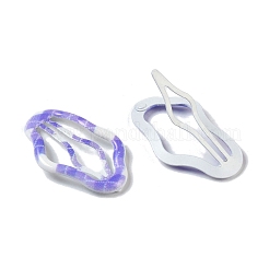 10Pcs 5 Colors Tartan Pattern Epoxy Resin Snap Hair Clip&nbsp;PHAR-P009-01J
