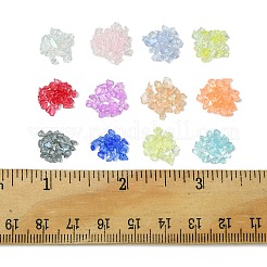 48g 12色透明電気めっき粉砕ガラス工芸品  ABカラーメッキ  不規則なガラスチップ  ネイルアート用 diy 花瓶フィラー  ミックスカラー  1.5~2x1.5~2mm  約4g /カラー&nbsp;GLAA-FS0001-65