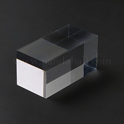 スクエア透明アクリルジュエリーディスプレイ台座  小さなジュエリー用  化粧品の表示  透明  4x4x8cm&nbsp;ODIS-WH0329-31D