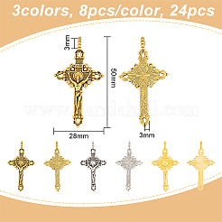 24Pcs 3 Colors Alloy Pendants&nbsp;TIBEP-HY0001-10