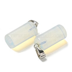 オパールペンダント  201ステンレススチール製金具付き  コラム  25x10mm  穴：4x7mm&nbsp;G-B127-17P-04