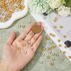 320Pcs 2 Colors Iron Rhinestone Spacer Beads&nbsp;FIND-HY0002-95