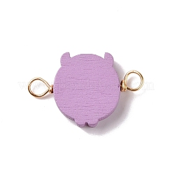 Spray Painted Wood Connector Charms&nbsp;PALLOY-JF01427-07