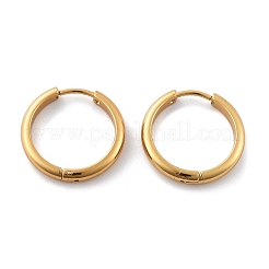 201 Stainless Steel Hoop Earrings&nbsp;EJEW-P304-15B-G