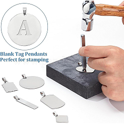 Stainless Steel Stamping Blank Tag Pendants&nbsp;STAS-BC0003-03